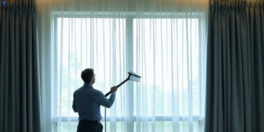 Commercial curtain steam cleaning service doreen-vic hotels offices
