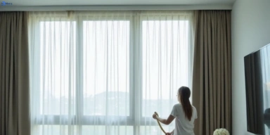 Delicate sheer drape cleaning doreen-vic Matty Curtain Cleaning