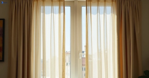 Dusty and dull curtains in doreen-vic before steam cleaning